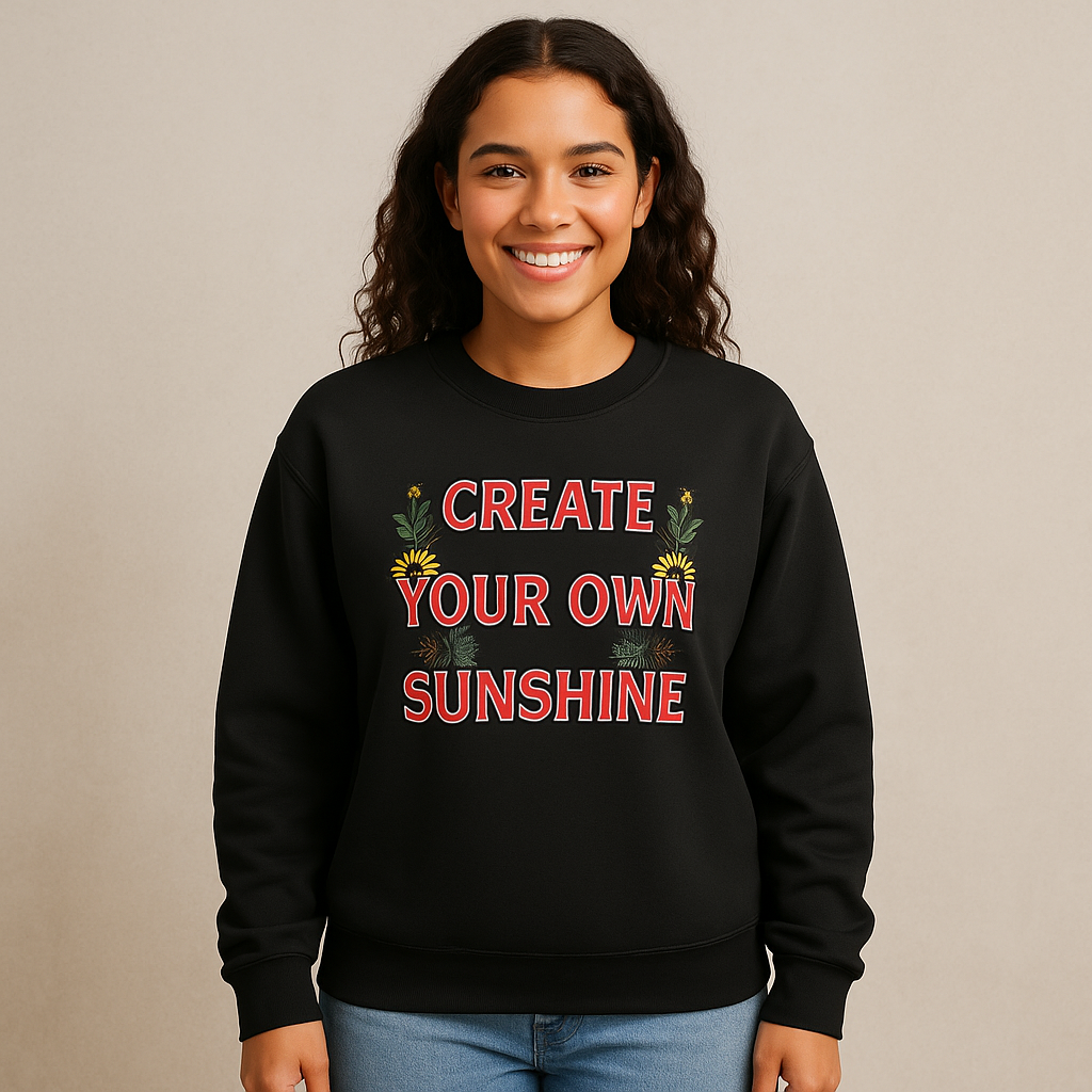 Create Your Own Sunshine” Heavy-Blend Sweatshirt | Positive Energy Hoodie by LEE’S VAULT