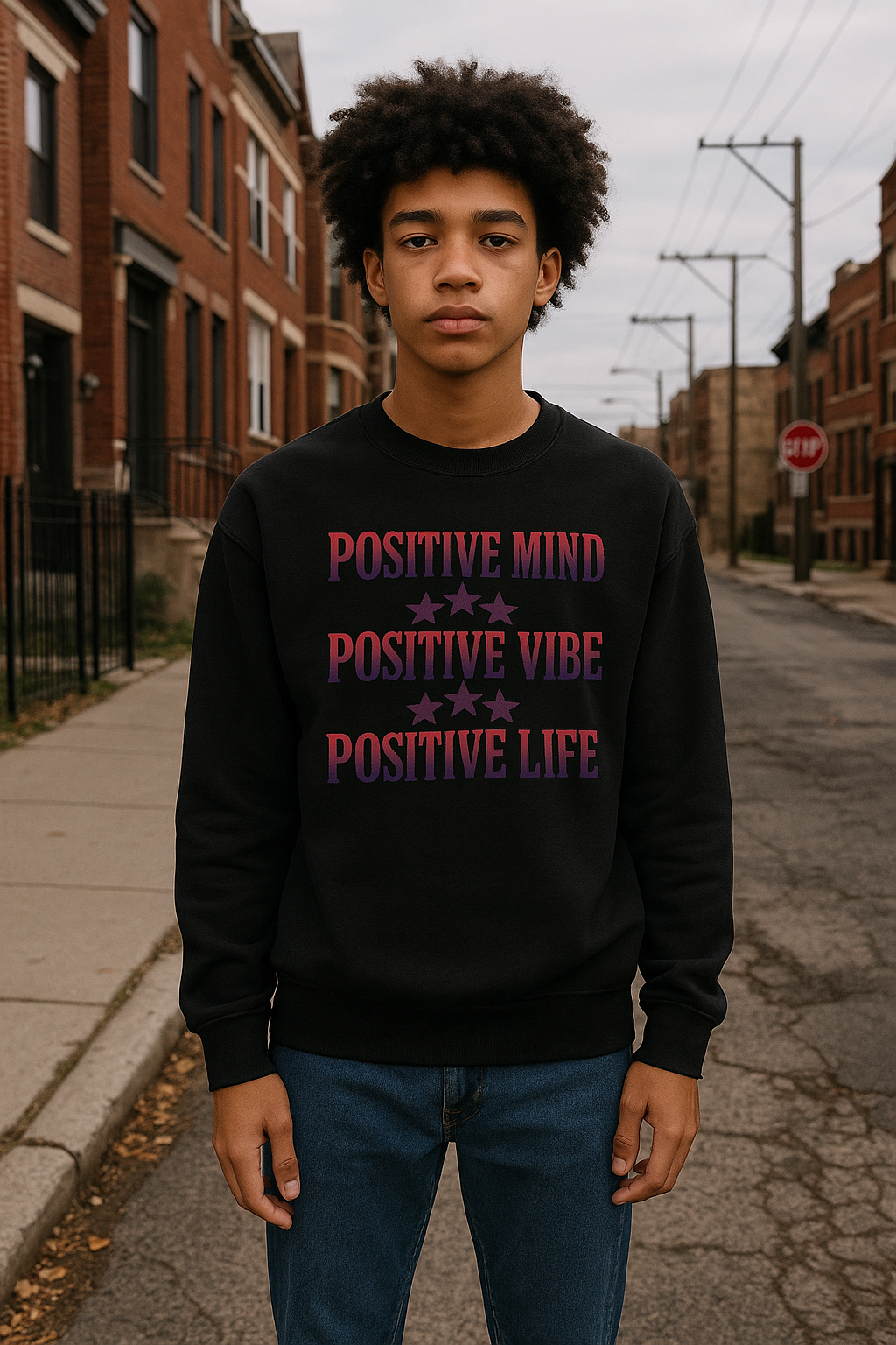Positive Mind • Positive Vibe • Positive Life — Heavy-Blend Sweatshirt | LEE’S VAULT