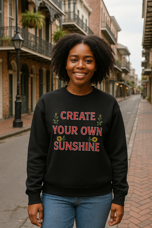 Create Your Own Sunshine” Heavy-Blend Sweatshirt | Positive Energy Hoodie by LEE’S VAULT