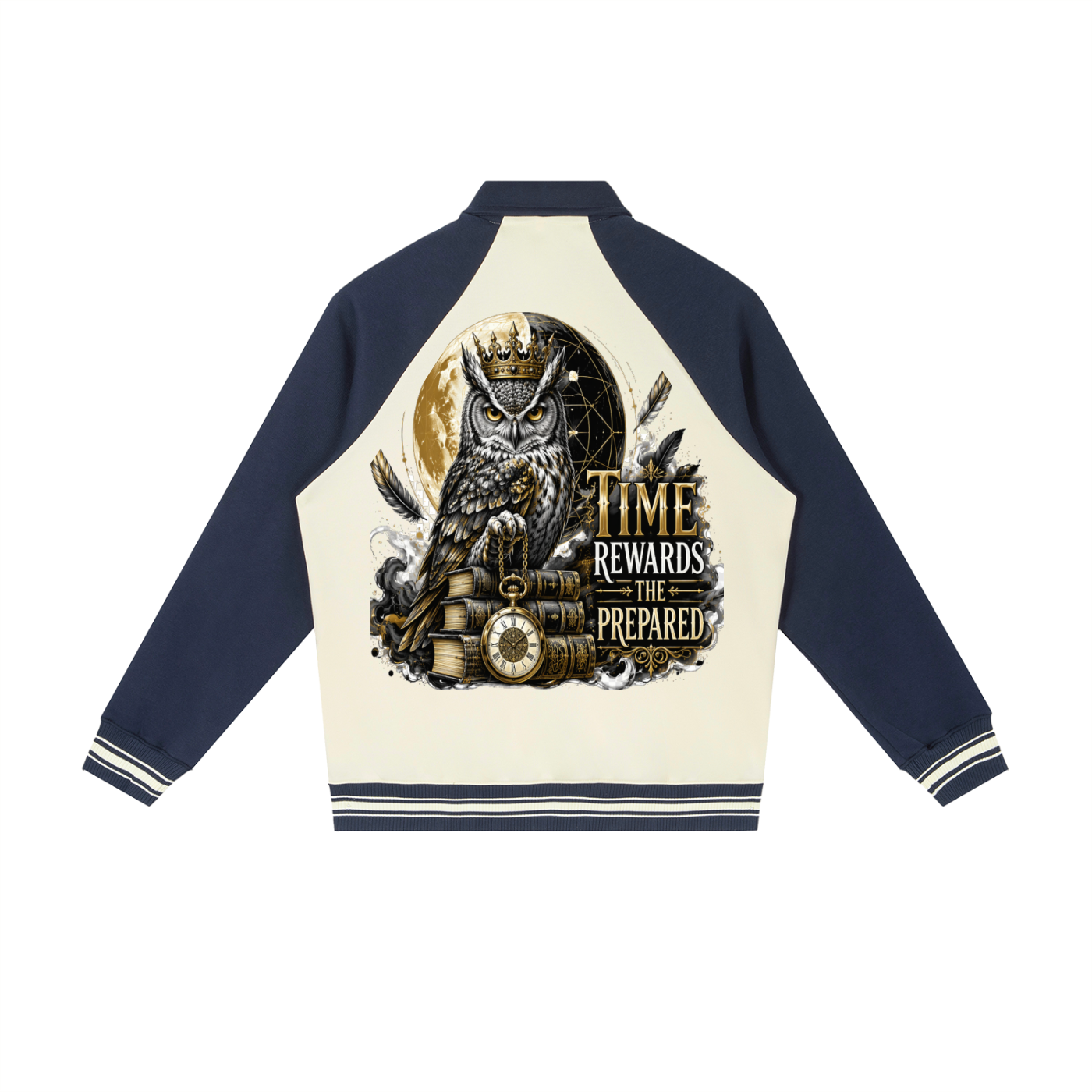 Varsity Raglan Baseball Jacket | 380 GSM Cotton-Blend Streetwear Outerwear