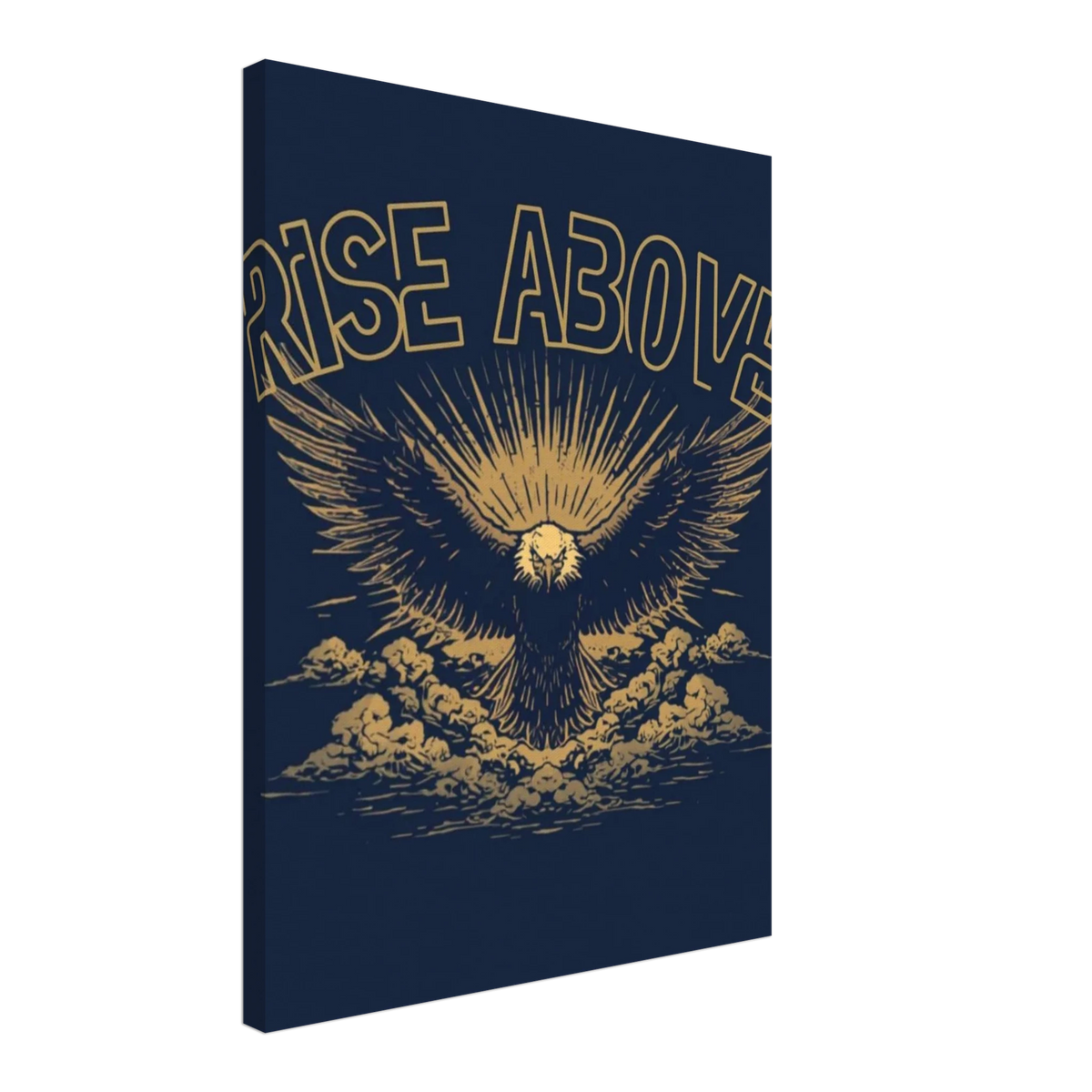 Rise Above Canvas Wall Art - Semi-Gloss Finish Corner Detail - LEE'S VAULT premium canvas print