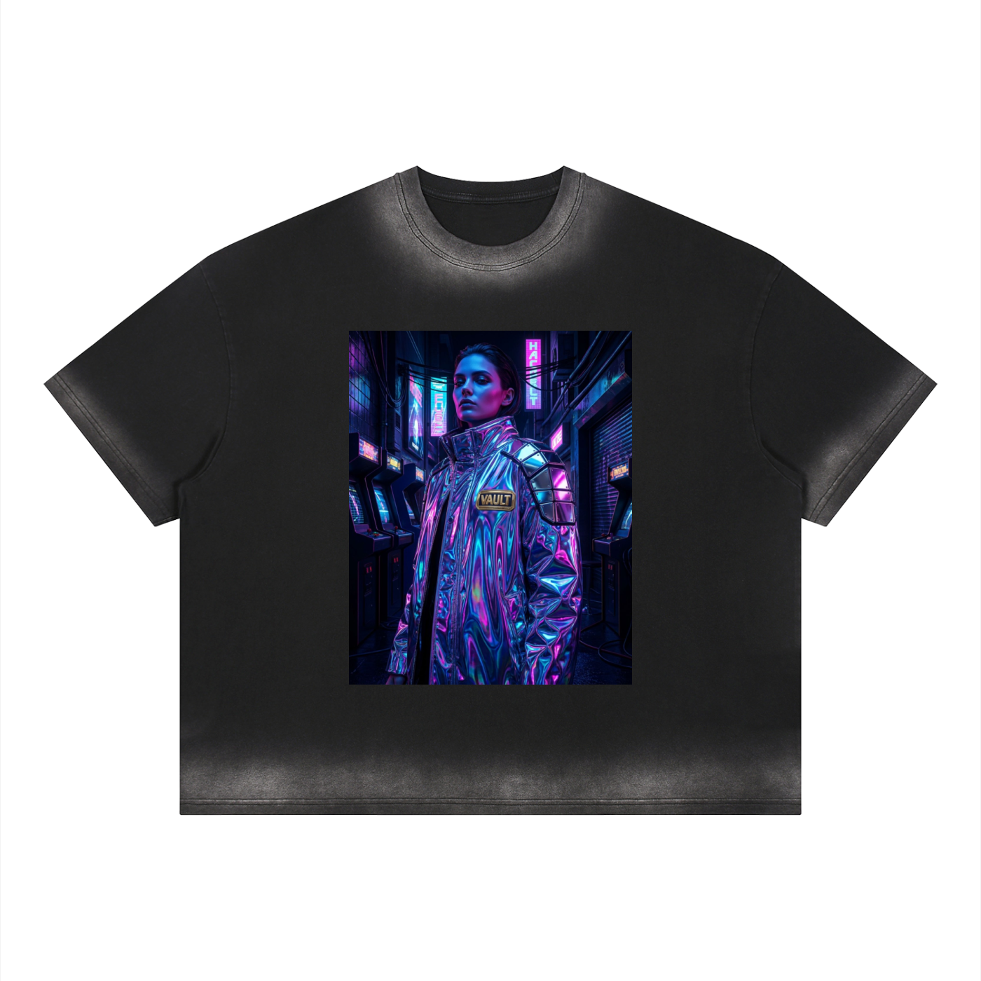 Unisex Boxy Sunfade Vintage Wash T-Shirt