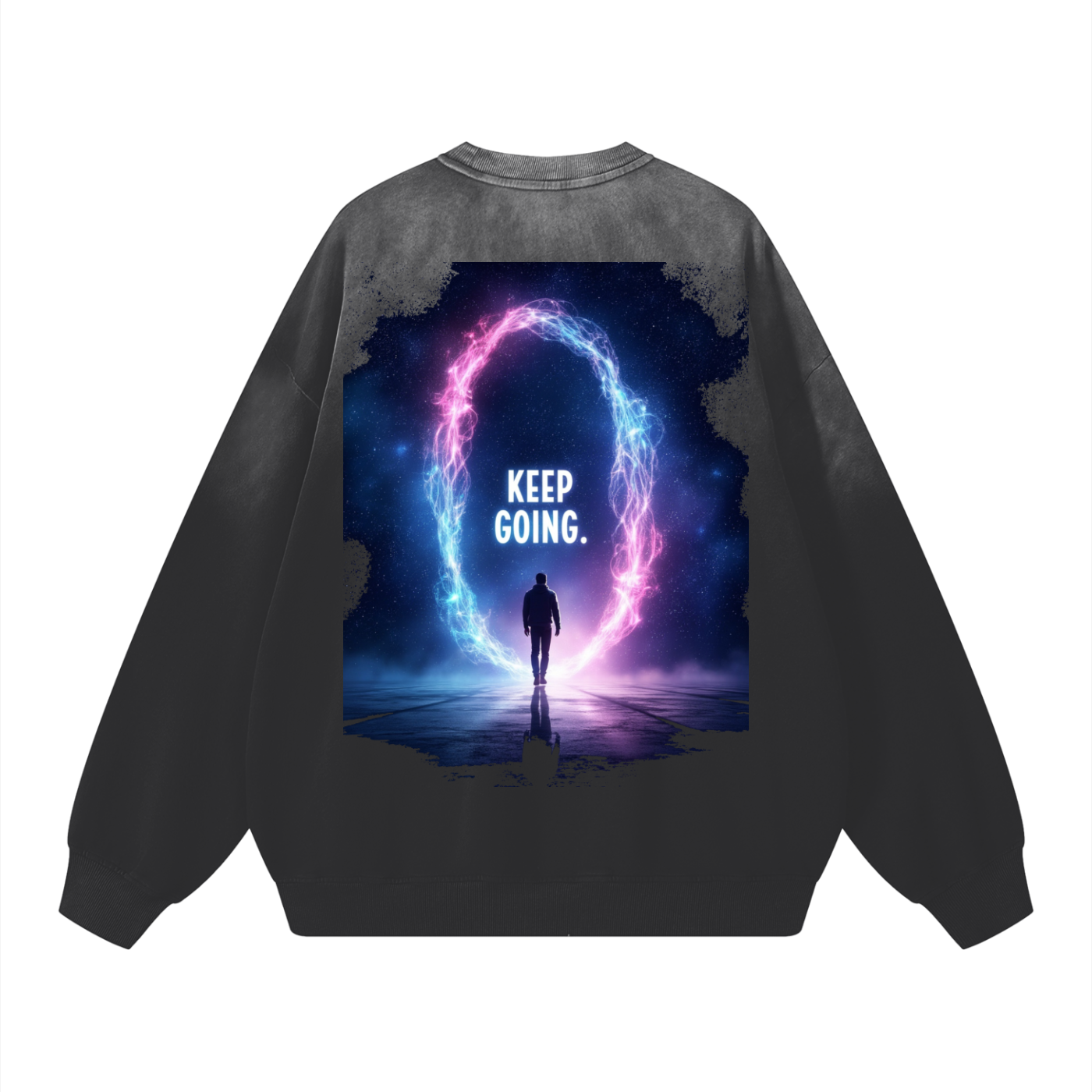 Sunfade Drop-Shoulder Cotton Sweatshirt