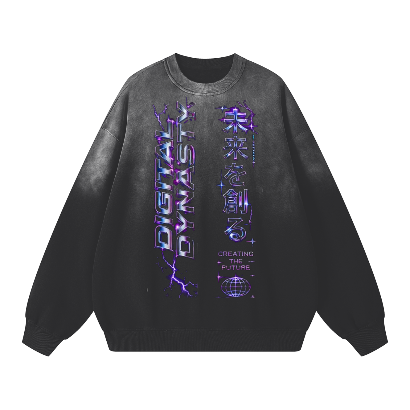 Sunfade Drop-Shoulder Cotton Sweatshirt