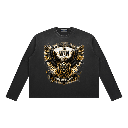 Unisex Vintage Wash Layered T-Shirt
