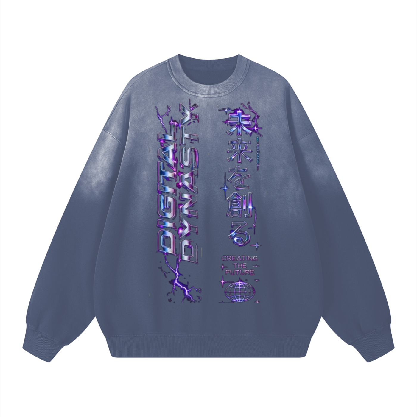 Sunfade Drop-Shoulder Cotton Sweatshirt