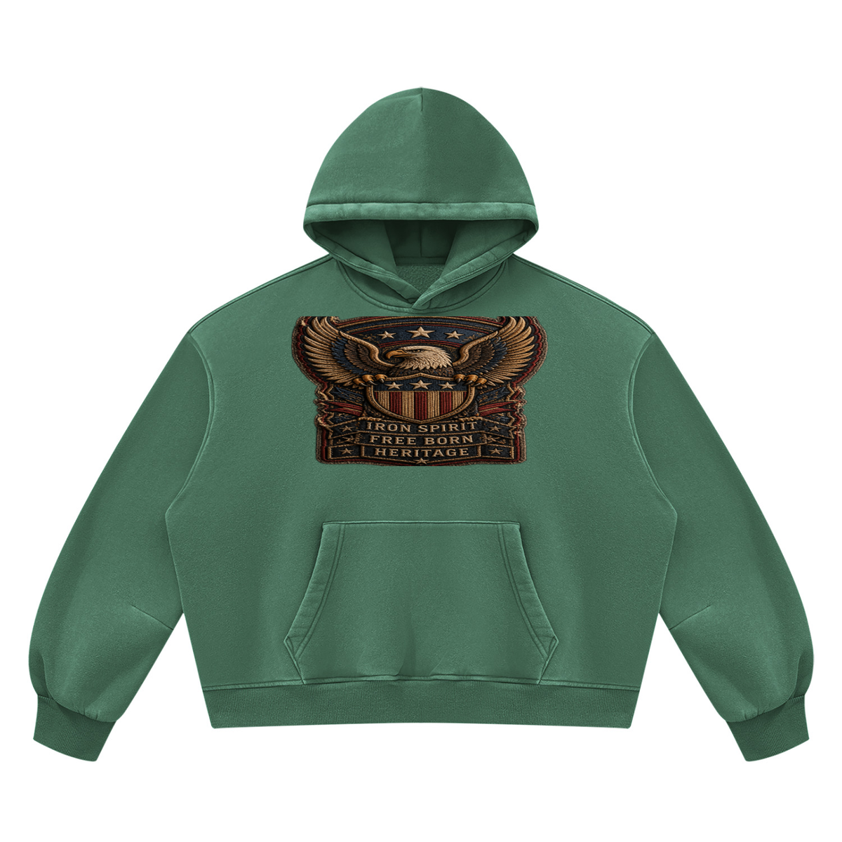 Vintage Wash Boxy Fleece Hoodie | Oversized Drop-Shoulder Pullover | Vault Signature Streetwear Unisex