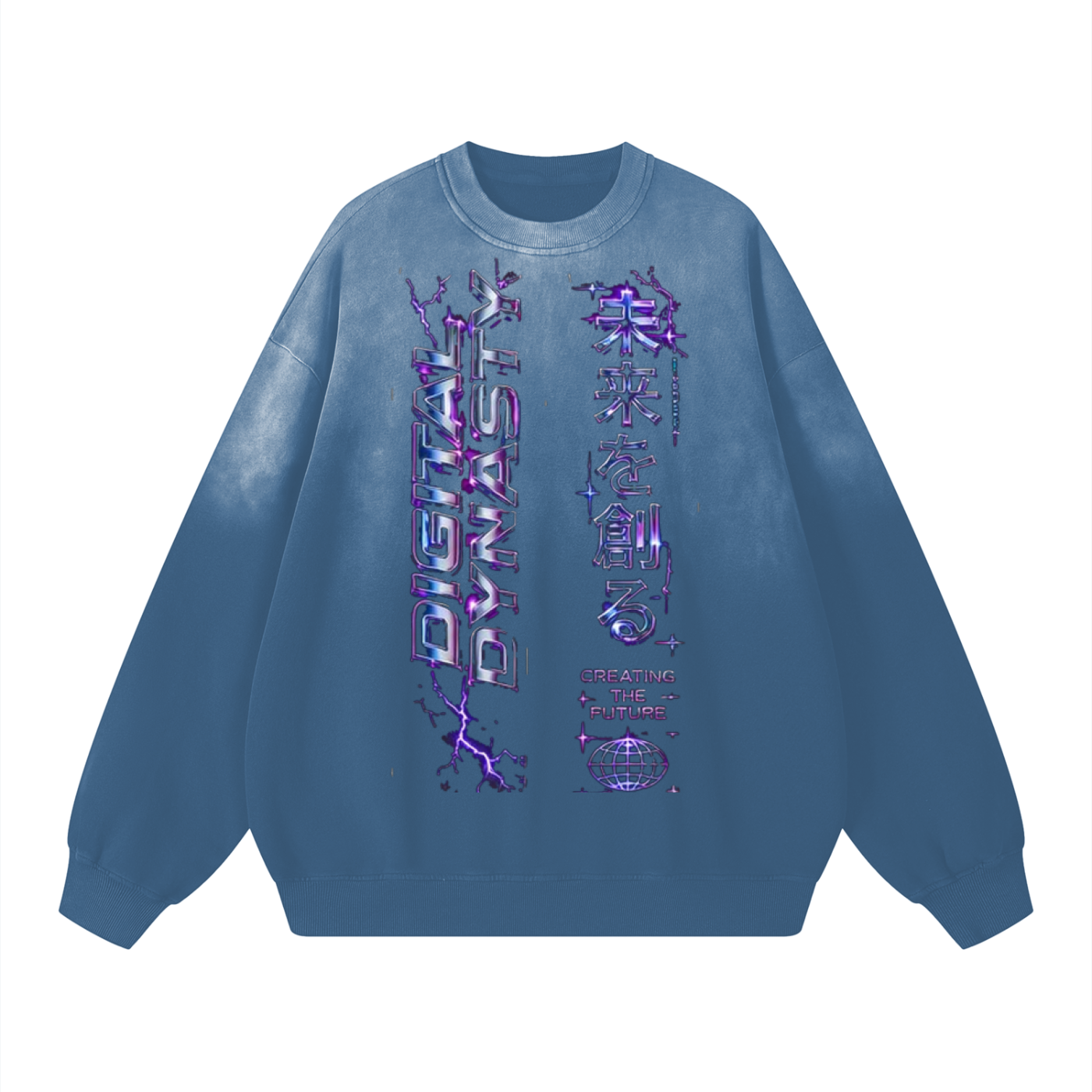 Sunfade Drop-Shoulder Cotton Sweatshirt