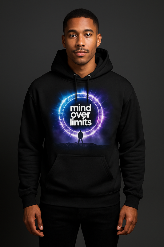 Mind Over Limits Hoodie – Motivational Streetwear Hoodie, Energy Ring Graphic Hoodie, Inspirational Gym Hoodie, Limitless Mindset Hoodie for Men & Women