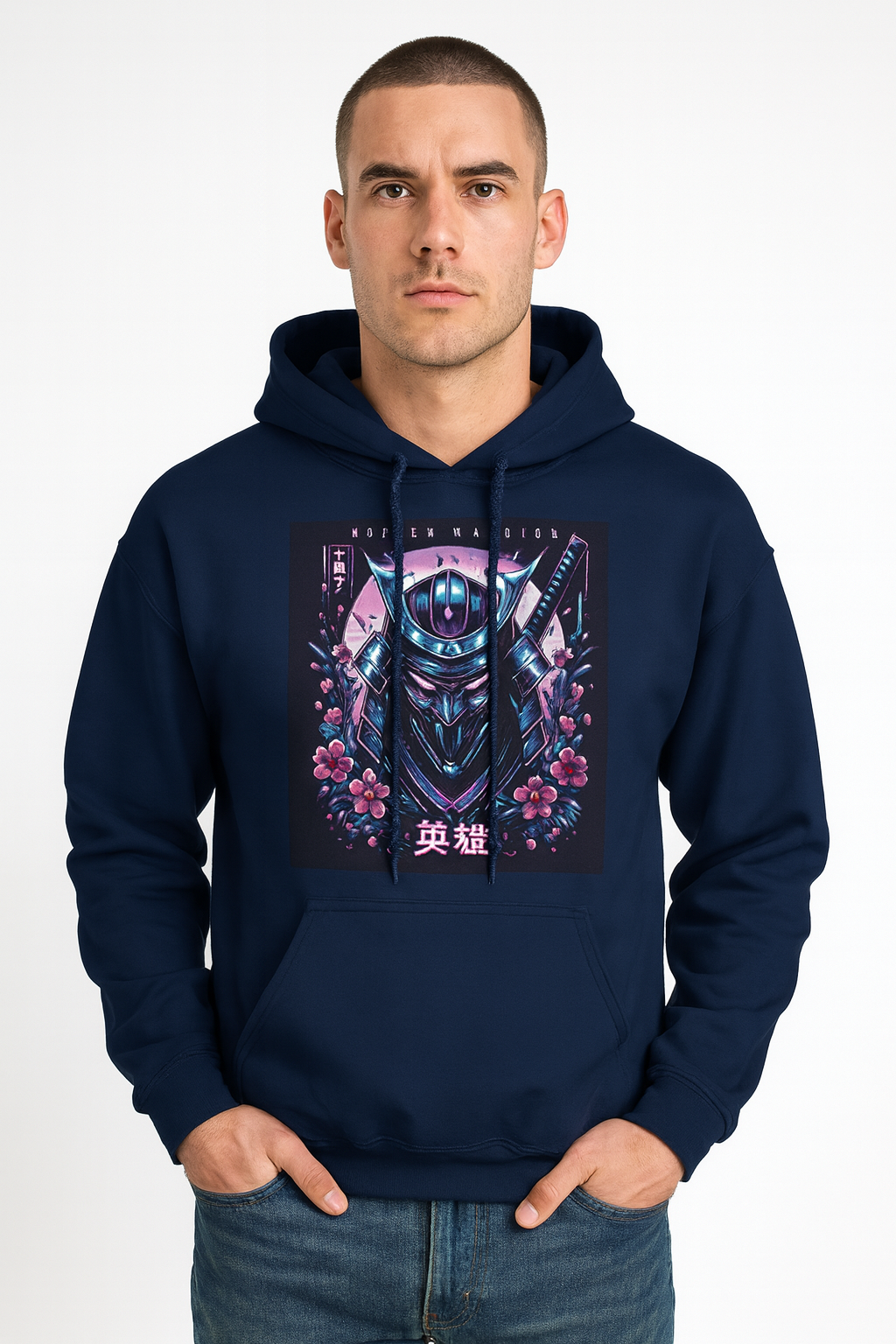 Modern Warrior Samurai Hoodie • Purple Anime Hoodie • Cyberpunk Samurai Sweatshirt • Japanese Warrior Hoodie • Streetwear Gift for Him/Her
