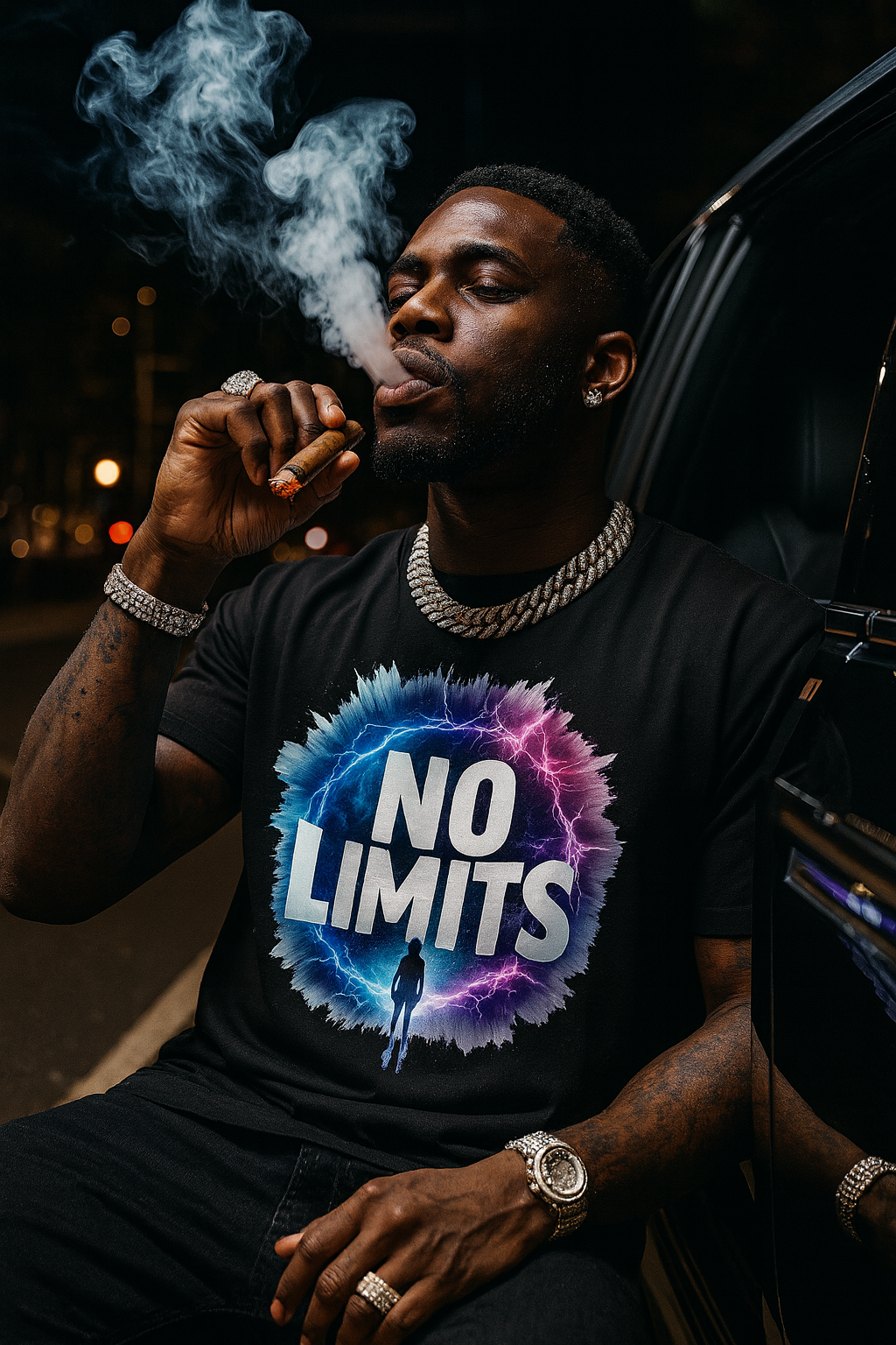 NO LIMIT Oversized Heavyweight Streetwear T-Shirt • Shaka Wear 7.5oz Tee • Hip Hop Graphic Tee • Men’s Urban Fashion • USA Cotton