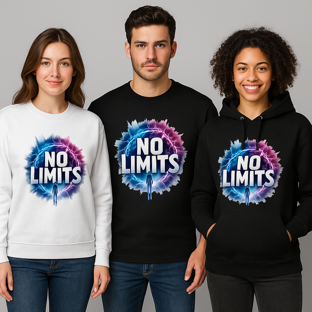 NO LIMITS Streetwear – High-Achiever Apparel for Dream Builders | Cosmic Power Hoodie / Tee / Sweatshirt