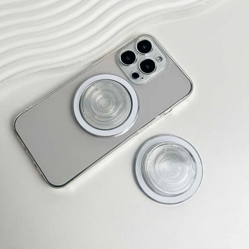 Mobile phone grip Basic materials Transparent magnetic mirror phone stand for IPhone 15 14 13 12 11 Pro Max Magsafe Socket