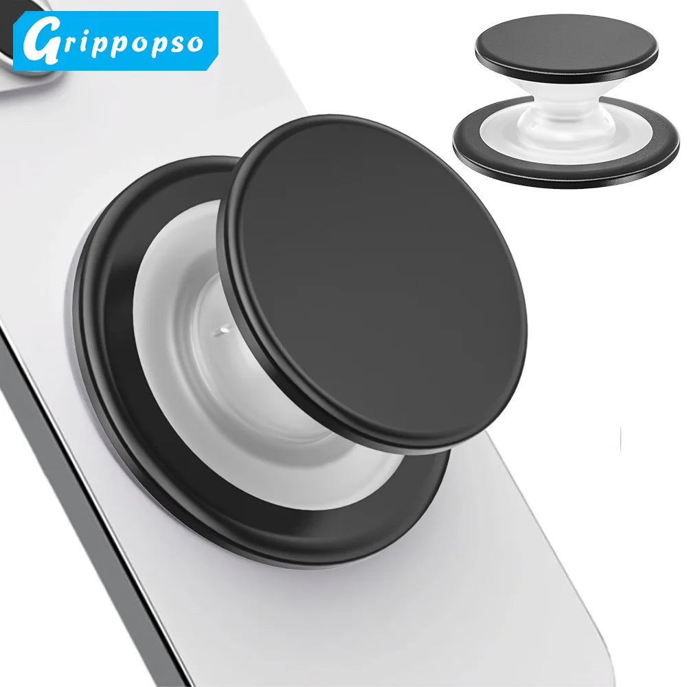 Grippopso Magnetic Phone Grip & Stand - 4000G Force, Wireless Charging Compatible