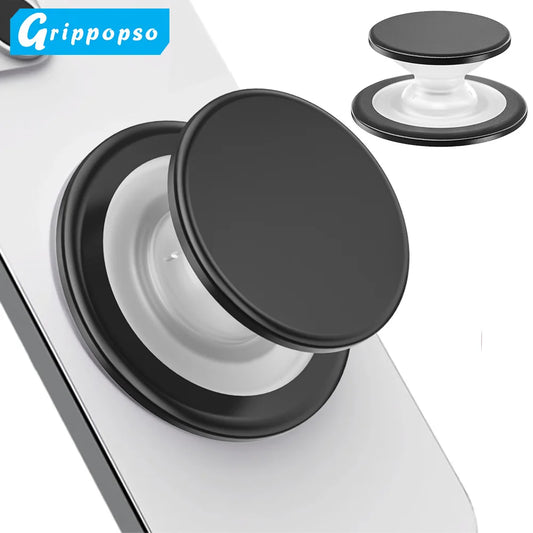 Grippopso Magnetic Phone Grip & Stand - 4000G Force, Wireless Charging Compatible