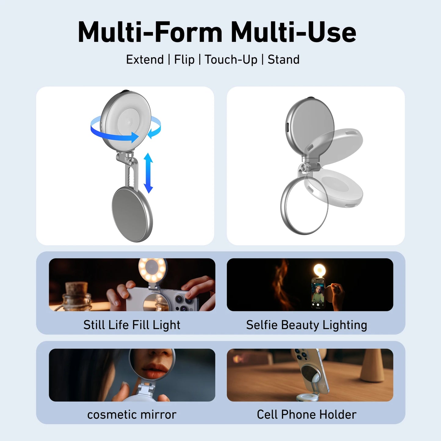 Telesin Magnetic Phone Grip with Wireless Shutter - 3-in-1 Camera Handle & Stand