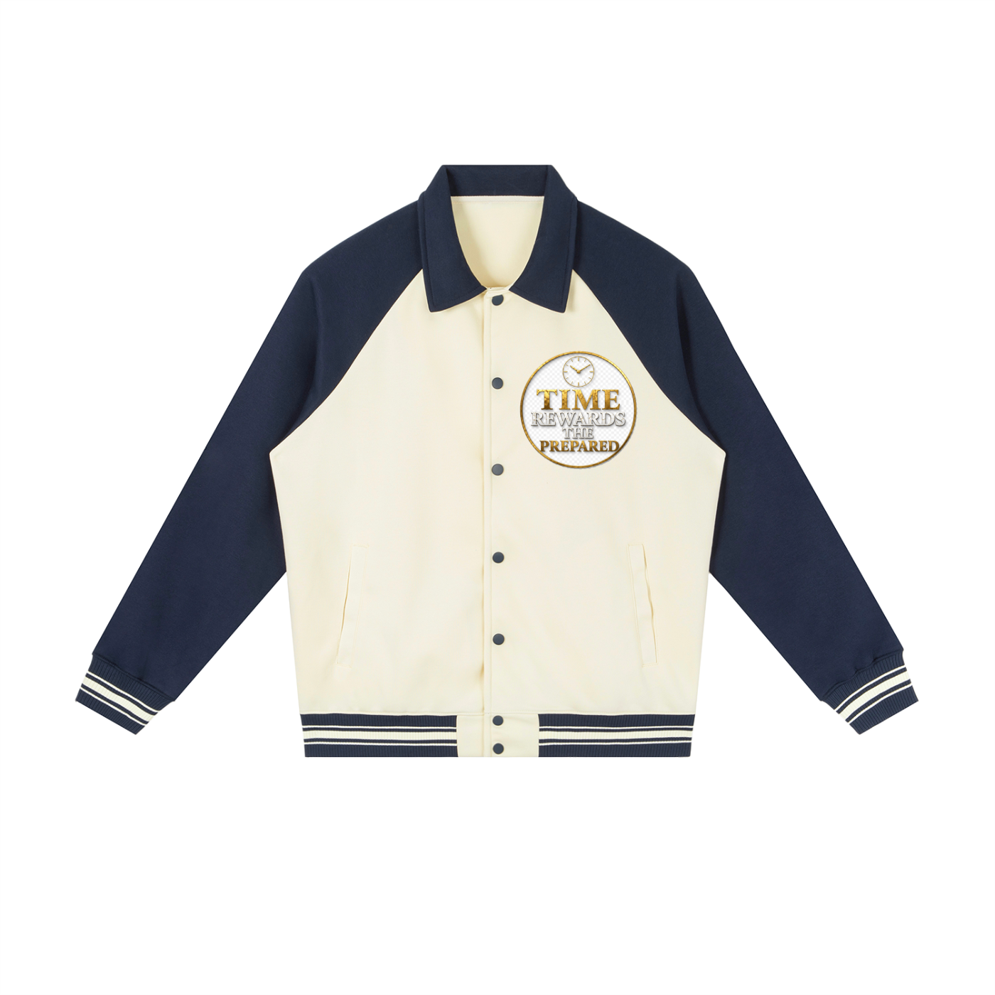 Varsity Raglan Baseball Jacket | 380 GSM Cotton-Blend Streetwear Outerwear