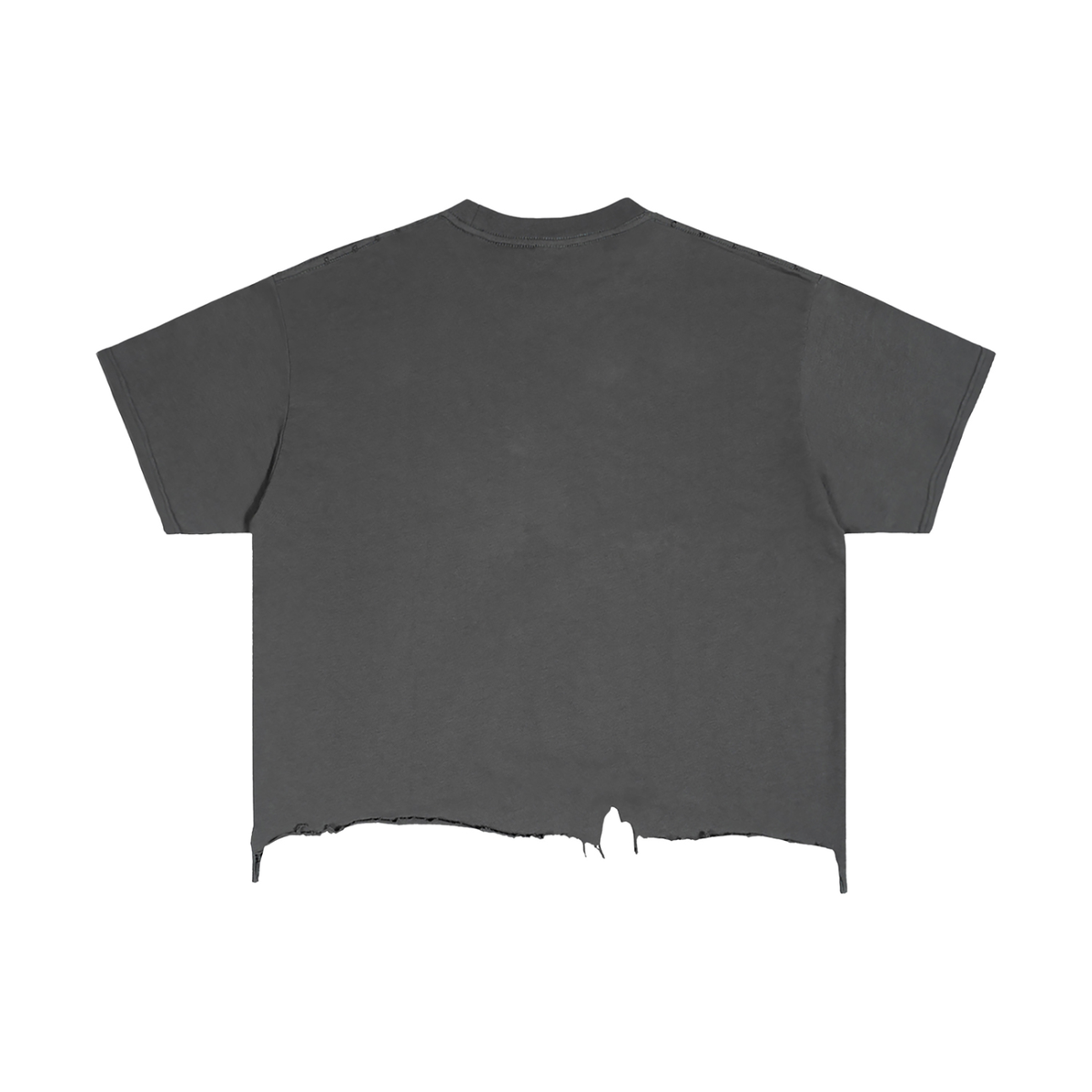 Cosmic Frequency Distressed Boxy Tee - Back View Vintage Wash - LEE'S VAULT vintage wash t-shirt