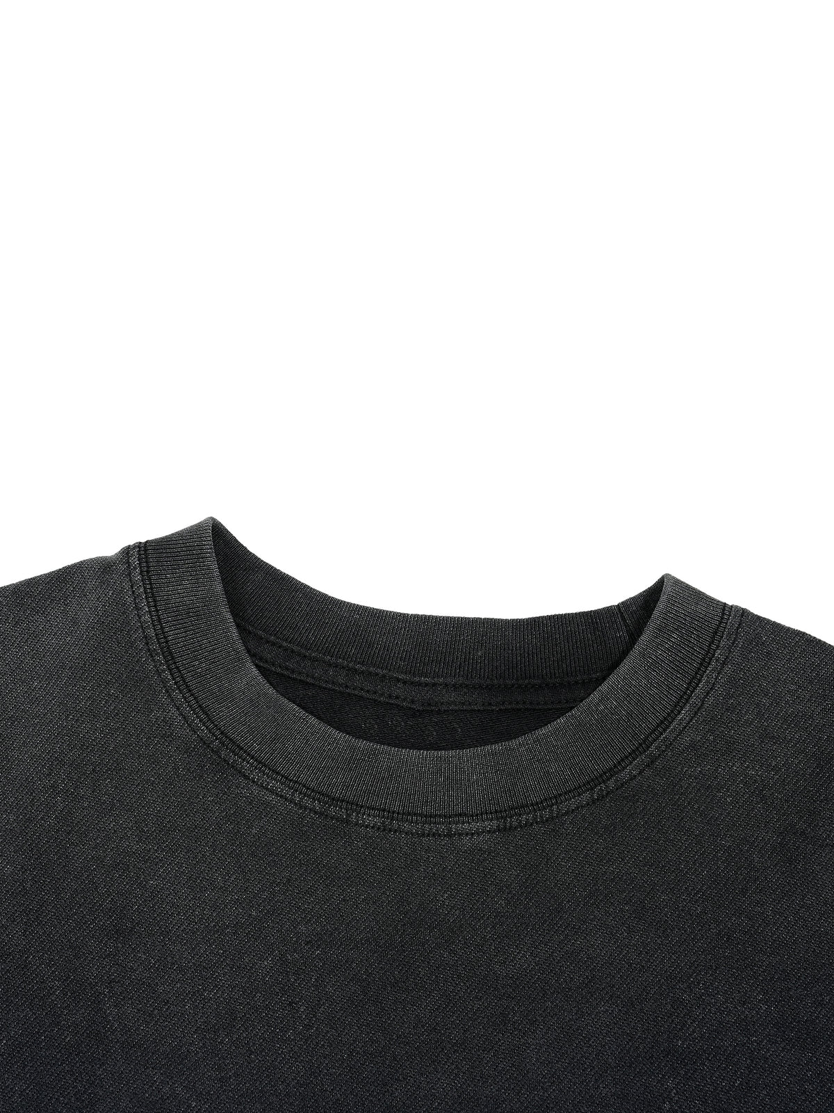Cosmic Frequency Distressed Boxy Tee - Distressed Hem Detail - LEE'S VAULT distressed tee