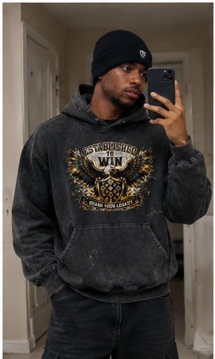 Vintage Washed Frayed Fleece Hoodie | Distressed Streetwear Pullover | Vault Essential Unisex