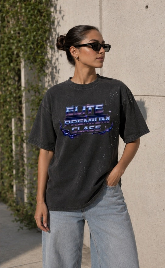Hand-Frayed Sunfade Paint Splatter T-Shirt