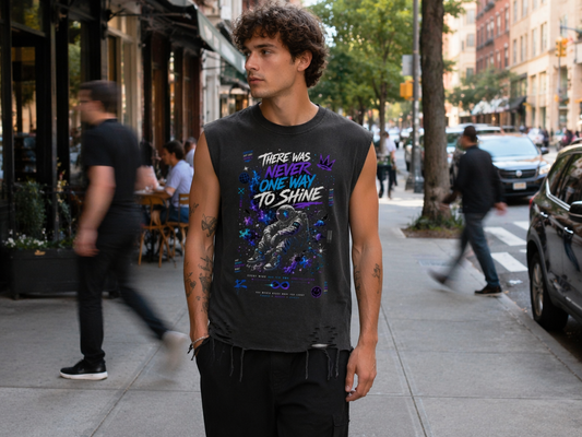 There Was Never One Way to Shine | Snow Washed Raw-Hem Neurodiversity Tank