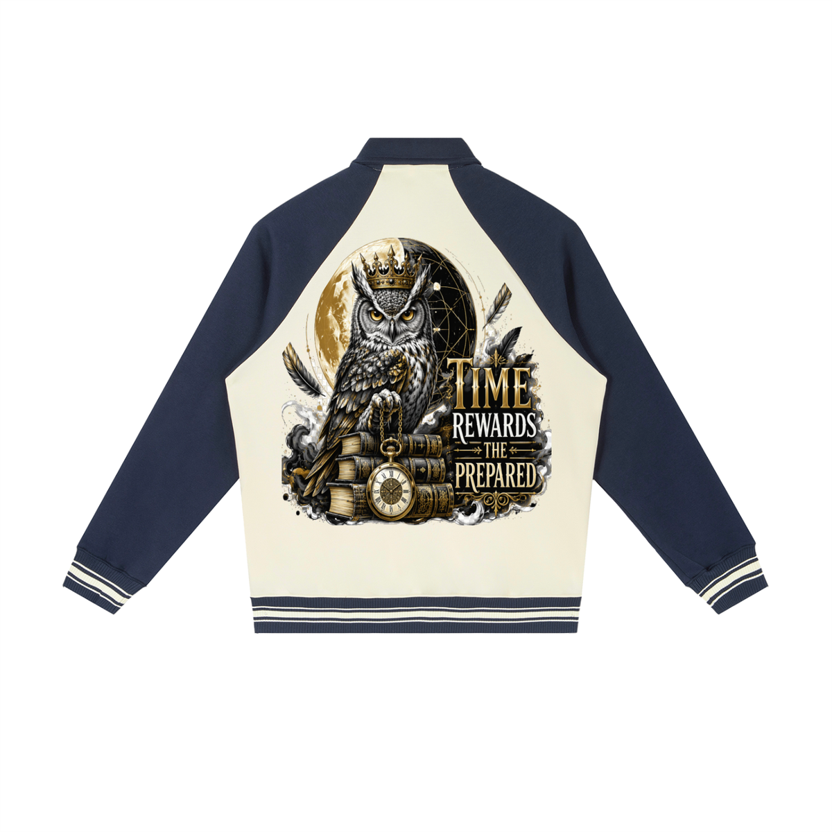 Time Rewards The Prepared Varsity Jacket - Additional Detail View - LEE'S VAULT time rewards the prepared