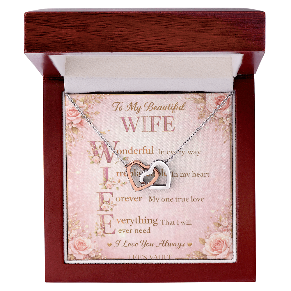 To My Beautiful Wife Necklace - Valentine's Day Gift Styled - LEE'S VAULT valentines day gift