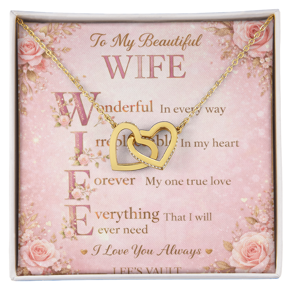To My Beautiful Wife Necklace - Chain And Clasp Detail - LEE'S VAULT delicate pendant necklace